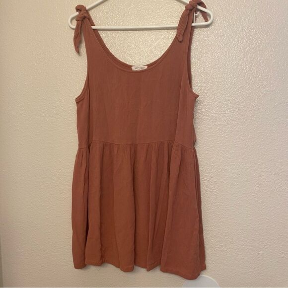 Soul Cake mauve Pink Sand tie strap long tunic dress top button lagenlook boho L - Picture 2 of 10